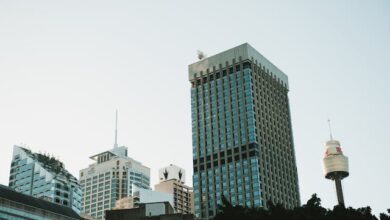 Modern Skyscrapers in Downtown Sydney, Australia