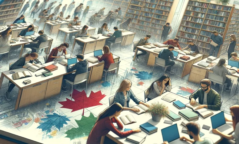people studying in Canada